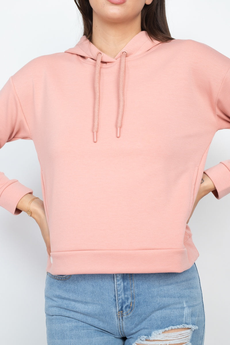 Self-tie Drawstrings Hoodie